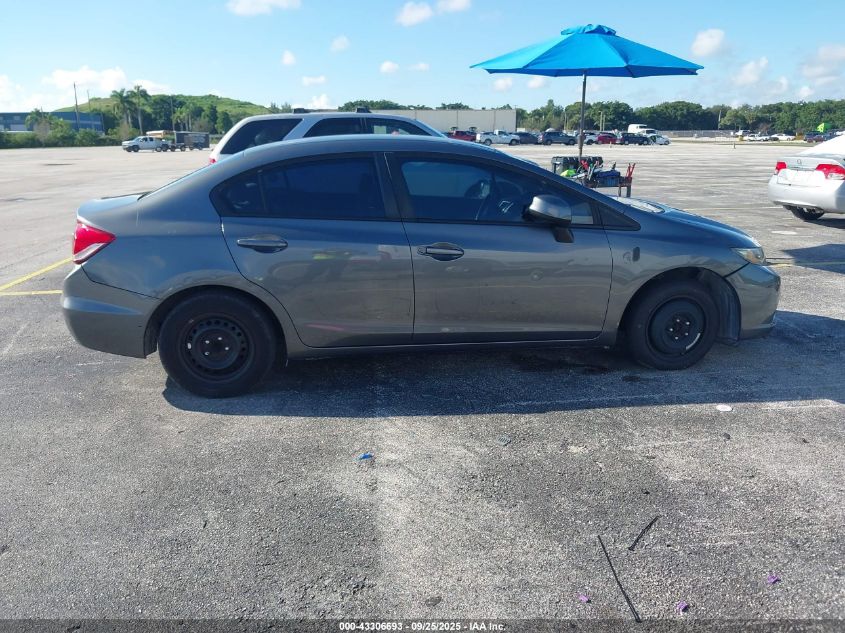 2013 Honda Civic Lx VIN: 19XFB2F57DE076802 Lot: 43306693