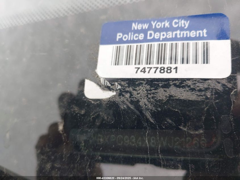 2008 BMW X3 3.0Si VIN: WBXPC934X8WJ21266 Lot: 43306820