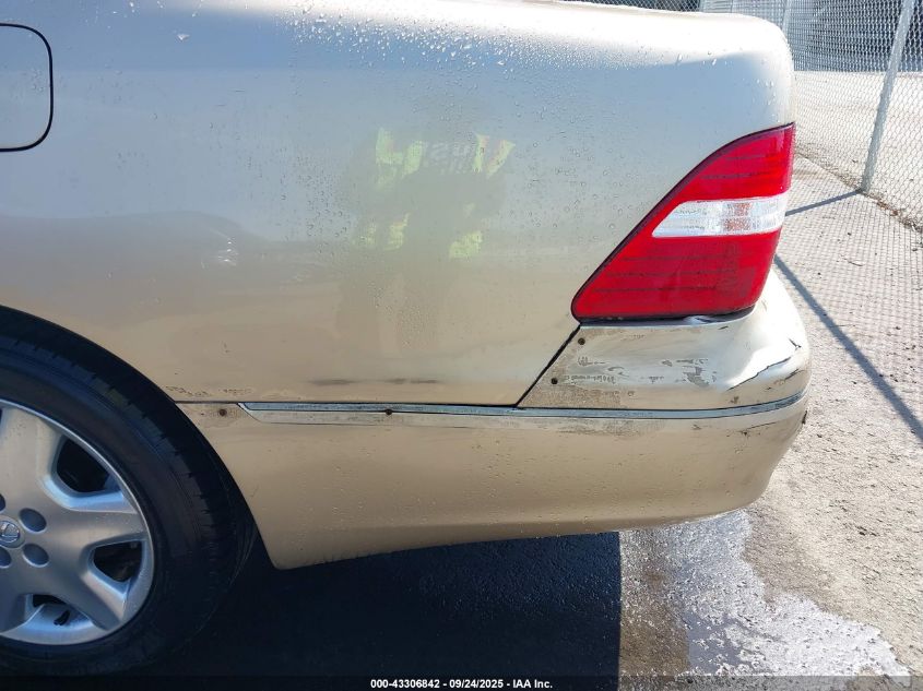 2004 Lexus Ls 430 VIN: JTHBN36F140124421 Lot: 43306842