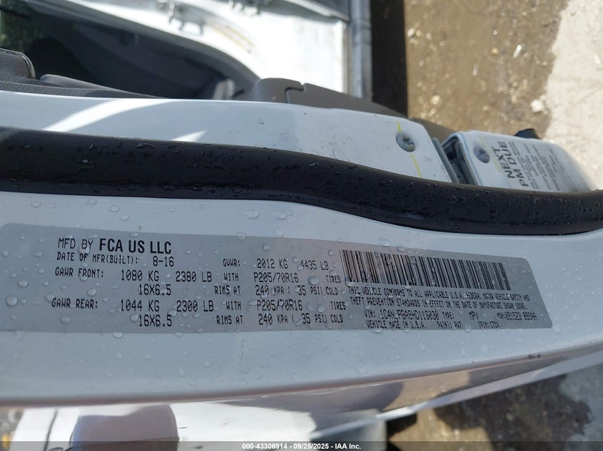 2017 JEEP PATRIOT SPORT FWD 1C4NJPBA9HD116030