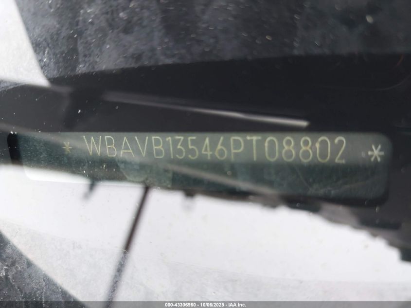 2006 BMW 325I VIN: WBAVB13546PT08802 Lot: 43306960