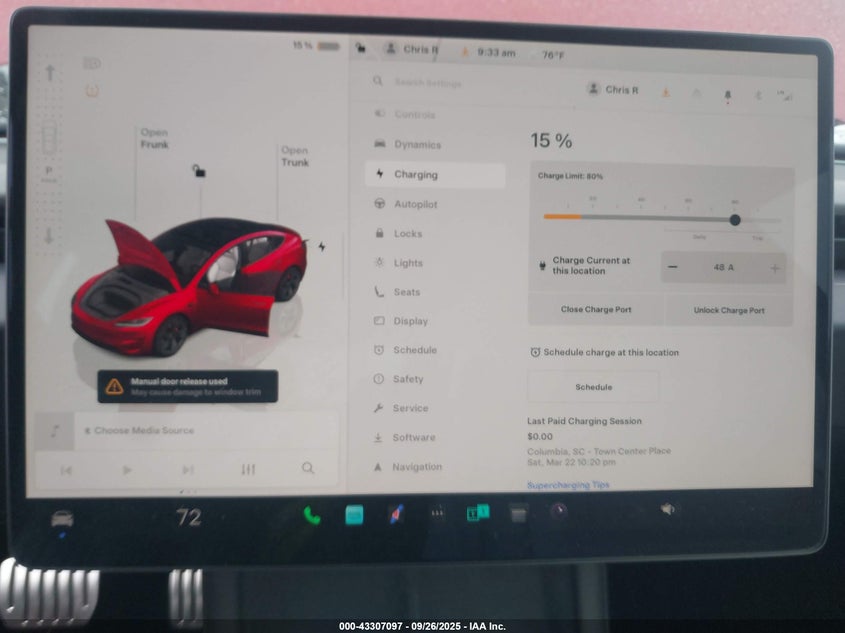 2024 Tesla Model 3 Performance All-Wheel Drive VIN: 5YJ3E1ET1RF882060 Lot: 43307097