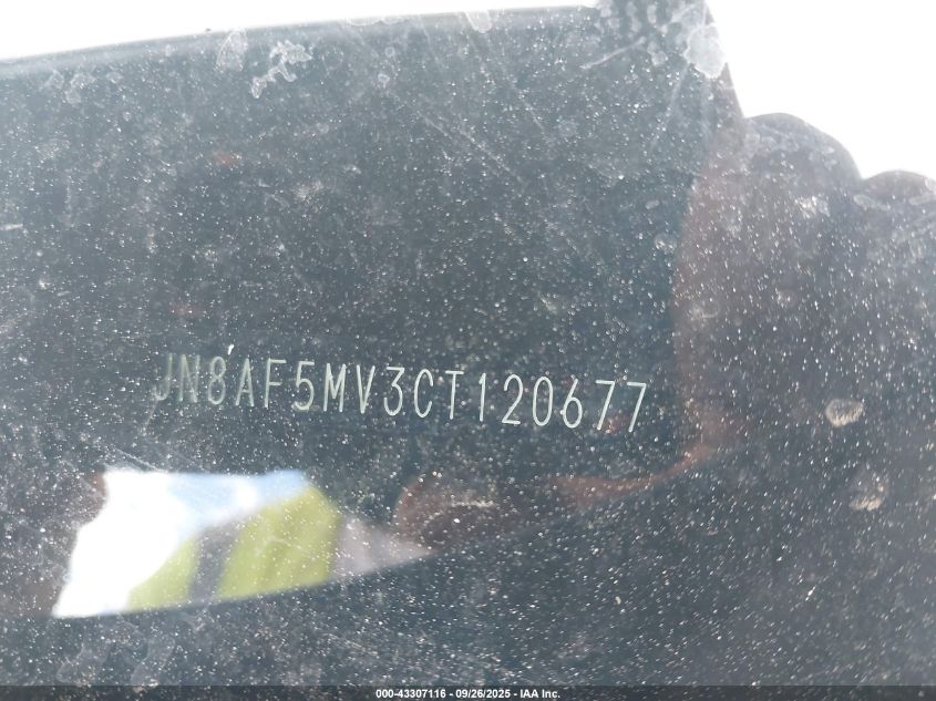 2012 Nissan Juke Sl VIN: JN8AF5MV3CT120677 Lot: 43307116