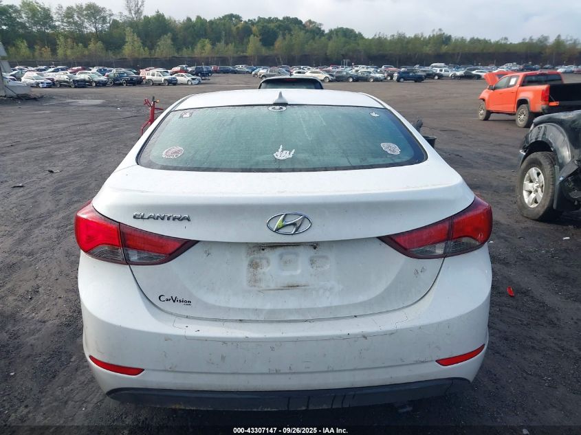 2016 Hyundai Elantra Se VIN: 5NPDH4AE4GH746511 Lot: 43307147
