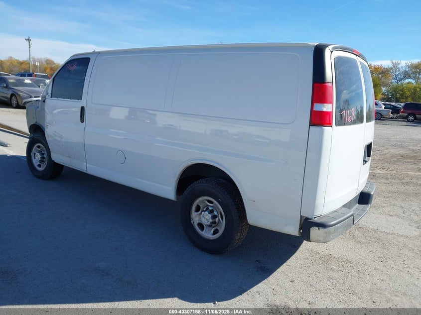 Vin: 1gcwgafg5l1266418, lot: 43801814, chevrolet express cargo rwd 2500 regular wheelbase wt 20203
