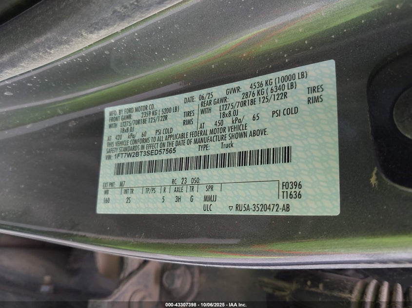 1FT7W2BT3SED57565 2025 FORD F250 photo no. 8
