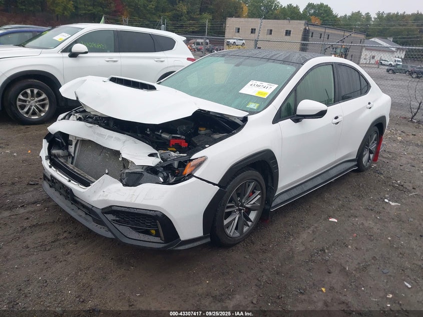 2022 Subaru Wrx white sedan gasoline JF1VBAA66N9015975 photo #3