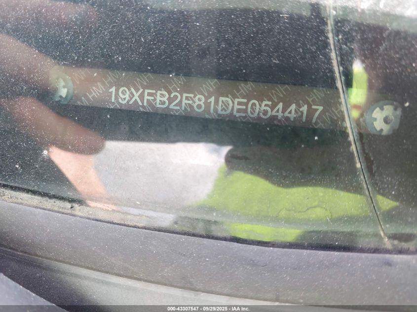 2013 Honda Civic Ex VIN: 19XFB2F81DE054417 Lot: 43307547