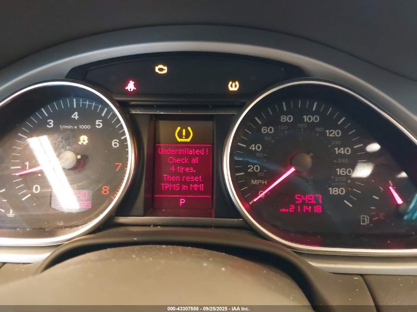 2009 Audi Q7 3.6 5 Passenger/3.6 Premium VIN: WA1AY74L49D022299 Lot: 43307558