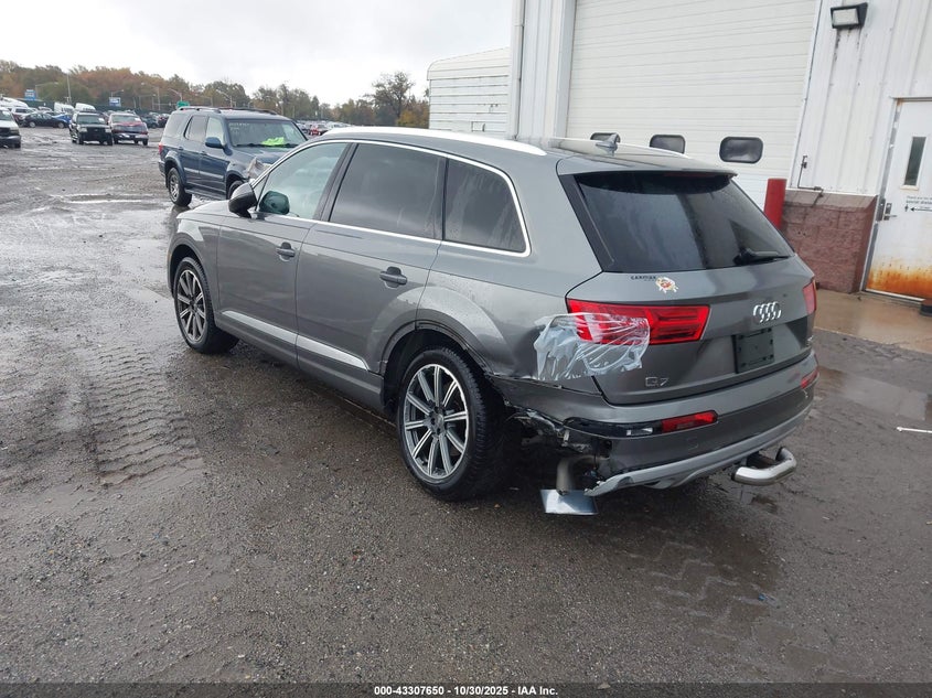 Vin: wa1laaf75hd012549, lot: 43802296, audi q7 3.0t premium 20173