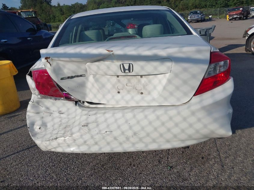 2012 Honda Civic Lx VIN: 19XFB2F55CE054909 Lot: 43307651