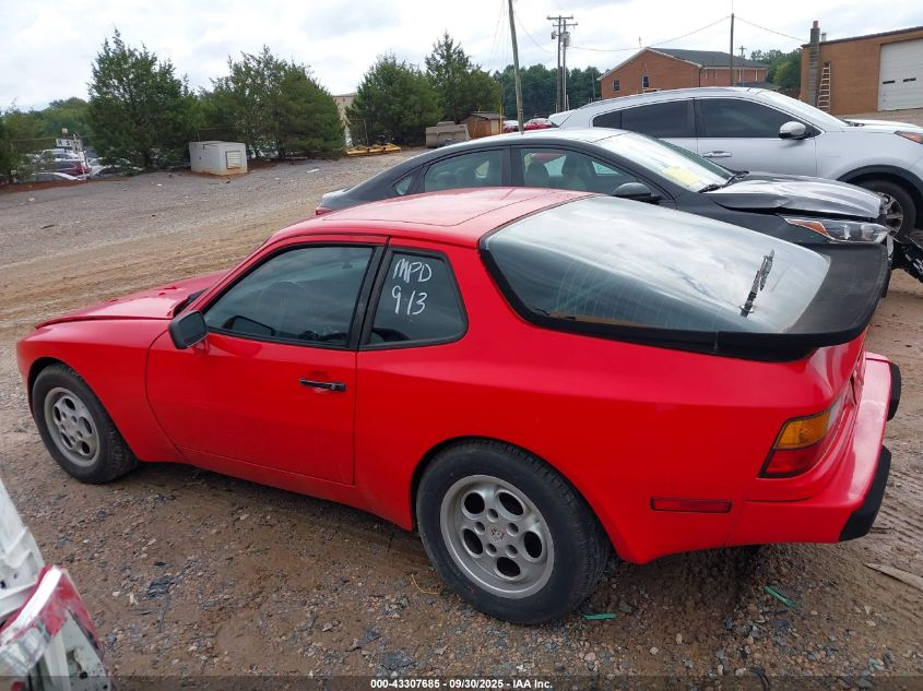 1987 Porsche 944 VIN: WP0AB0949HN474578 Lot: 43307685