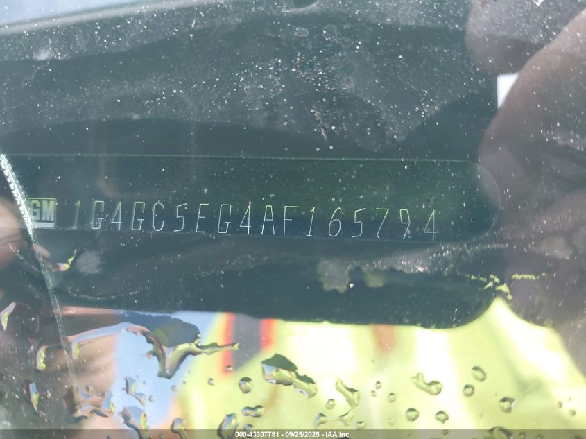 2010 Buick Lacrosse Cxl VIN: 1G4GC5EG4AF165794 Lot: 43307781