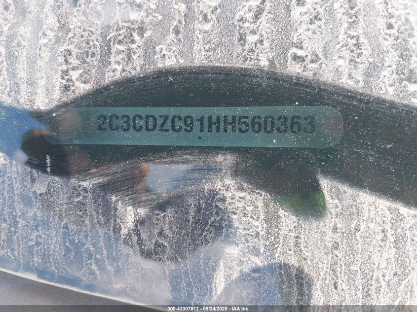 2017 Dodge Challenger VIN: 2C3CDZC91HH560363 Lot: 43307812