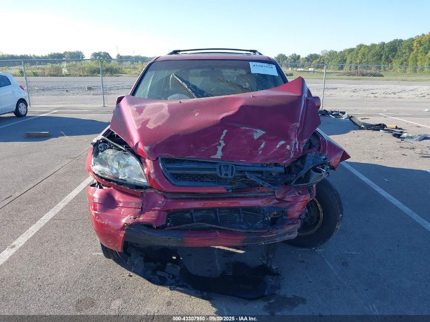 2005 Honda Pilot Ex-L VIN: 5FNYF18535B035776 Lot: 43307950