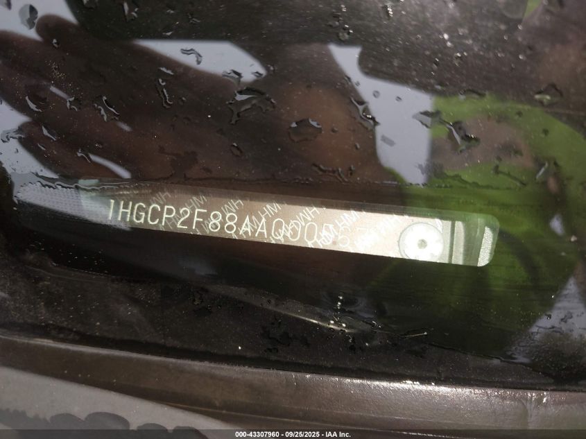 2010 Honda Accord 2.4 Ex-L VIN: 1HGCP2F88AA000567 Lot: 43307960