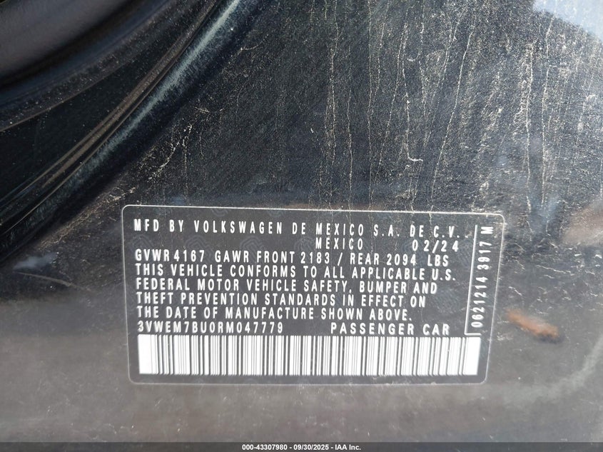 2024 VOLKSWAGEN JETTA 1.5T SE 3VWEM7BU0RM047779