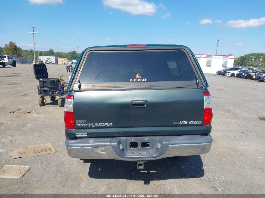 2006 Toyota Tundra Sr5 V8 VIN: 5TBDT44196S524443 Lot: 43308124