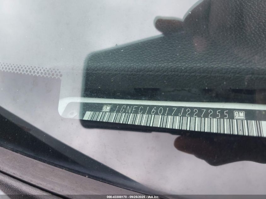 2007 Chevrolet Suburban 1500 Ltz VIN: 1GNFC16017J227255 Lot: 43308170