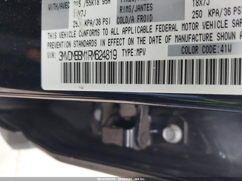 VIN 3MVDMBBM1RM624819 2024 MAZDA CX-30 2.5 S SELECT SPORT