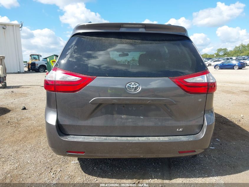 2017 Toyota Sienna Le 8 Passenger VIN: 5TDKZ3DC7HS768135 Lot: 43308264