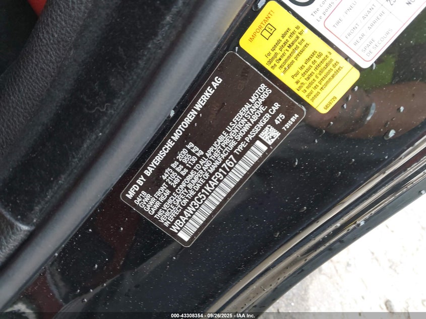 2019 BMW 430I - WBA4W3C51KAF91767