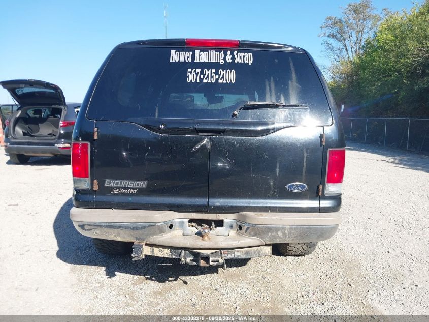 2000 Ford Excursion Limited VIN: 1FMNU43S9YEB40265 Lot: 43308378