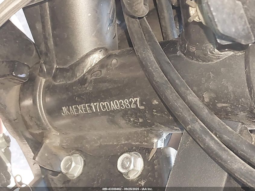 2012 Kawasaki Ex650 Ec VIN: JKAEXEE17CDA03827 Lot: 43308462