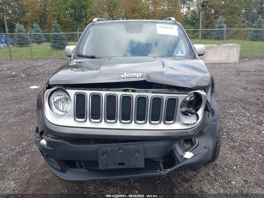 2018 Jeep Renegade Limited 4X4 VIN: ZACCJBDB6JPG86493 Lot: 43308553