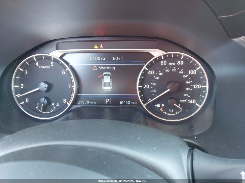 2025 Nissan Altima Sv Fwd VIN: 1N4BL4DV4SN341667 Lot: 43308630