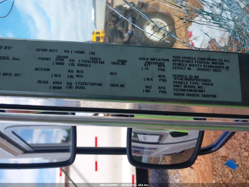 2023 Ford E-450 Stripped VIN: 1FC4E4KN5PDD25653 Lot: 43308667