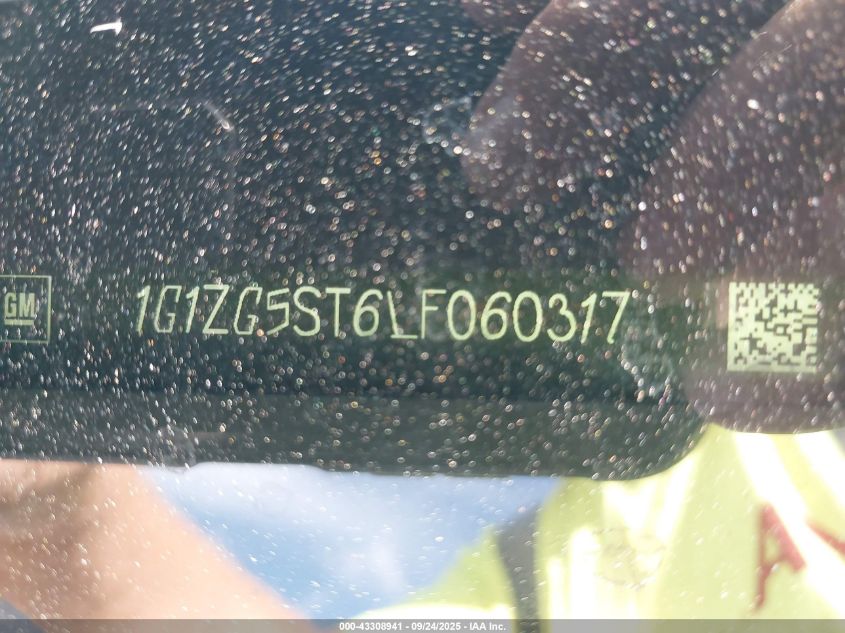 2020 Chevrolet Malibu Fwd Rs VIN: 1G1ZG5ST6LF060317 Lot: 43308941