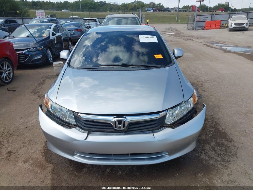 2012 Honda Civic Lx VIN: 19XFB2F50CE352462 Lot: 43308985