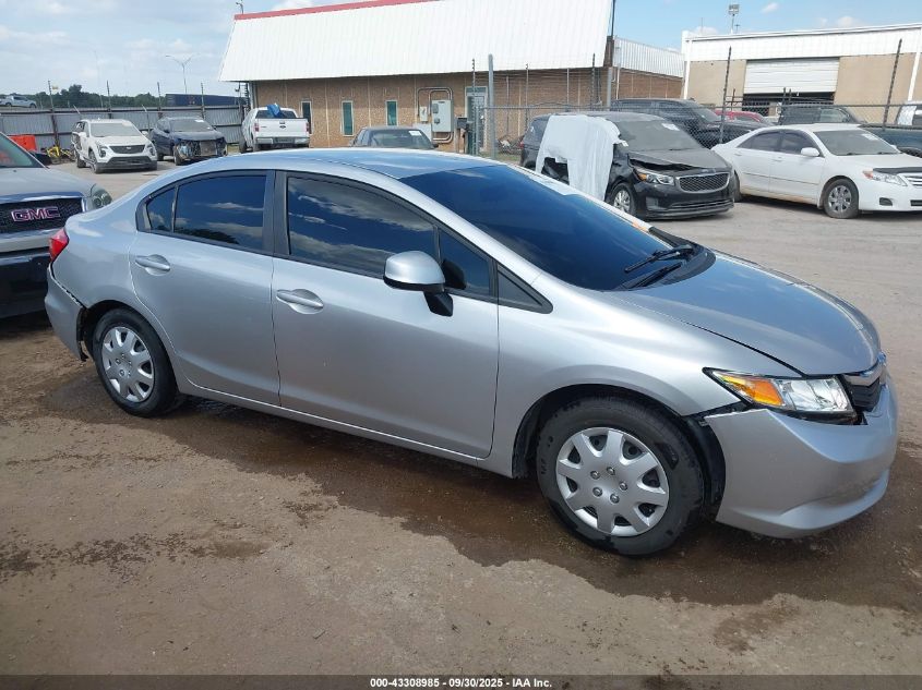 2012 Honda Civic Lx VIN: 19XFB2F50CE352462 Lot: 43308985