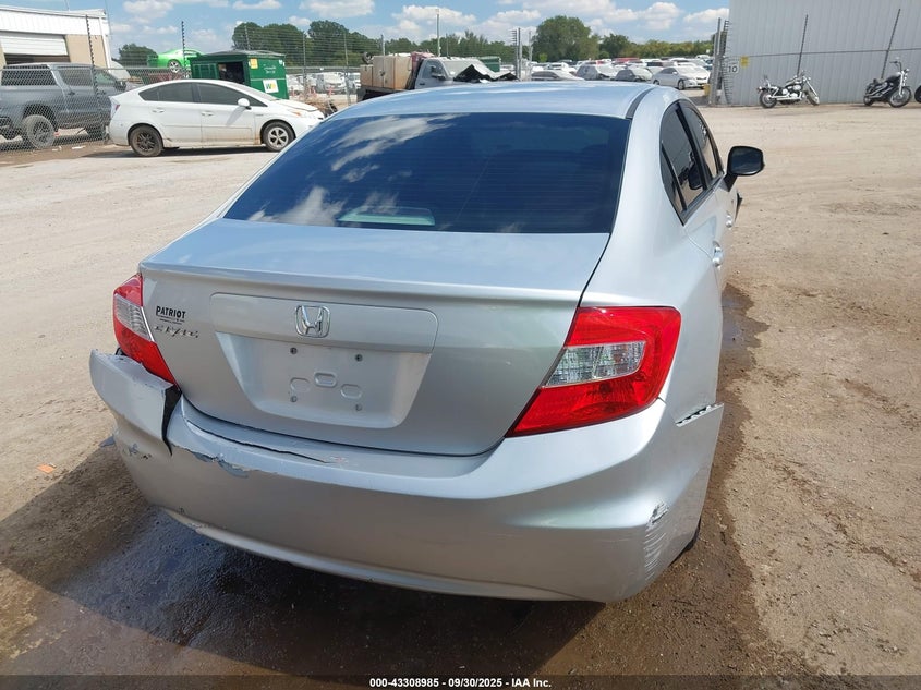 2012 Honda Civic Lx VIN: 19XFB2F50CE352462 Lot: 43308985
