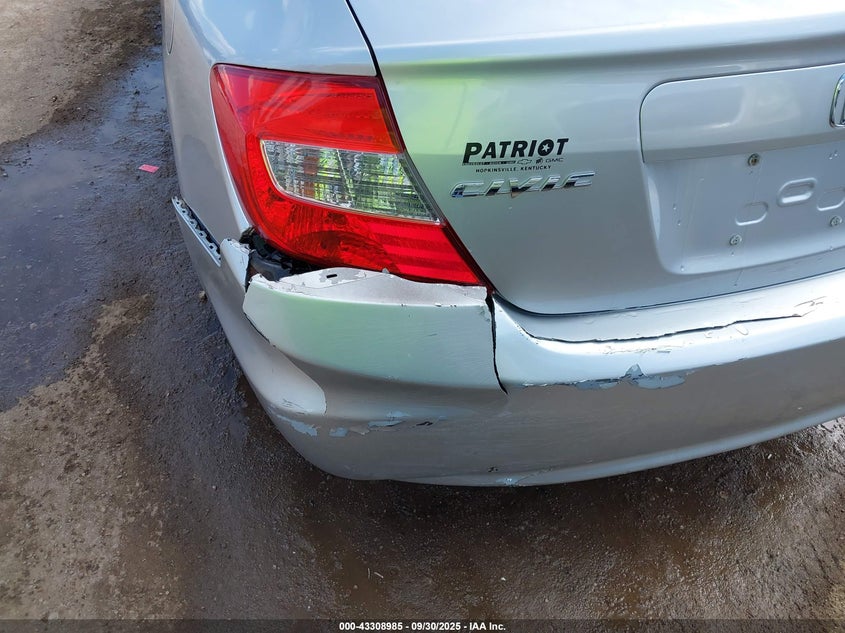 2012 Honda Civic Lx VIN: 19XFB2F50CE352462 Lot: 43308985