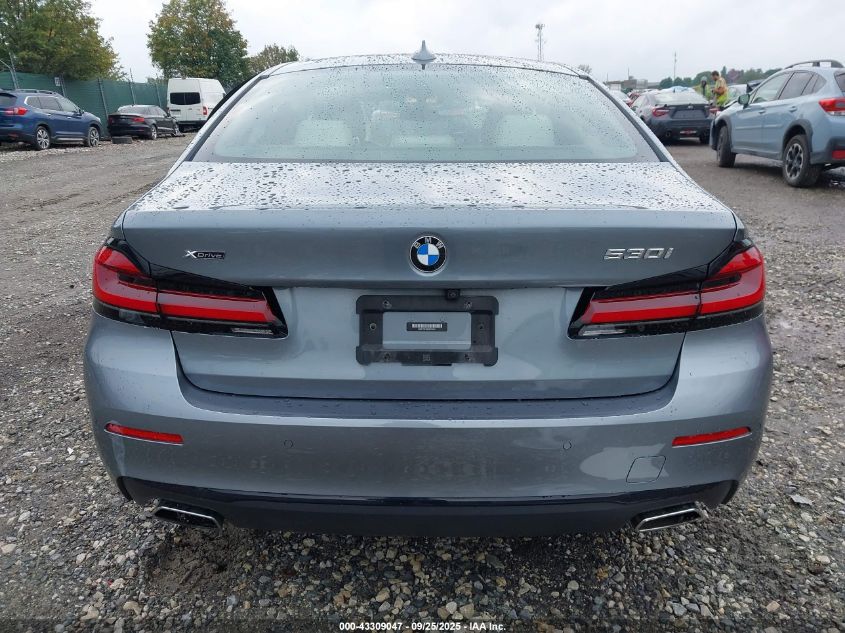 2022 BMW 530 I xDrive VIN: WBA13BJ08NWX39611 Lot: 43309047