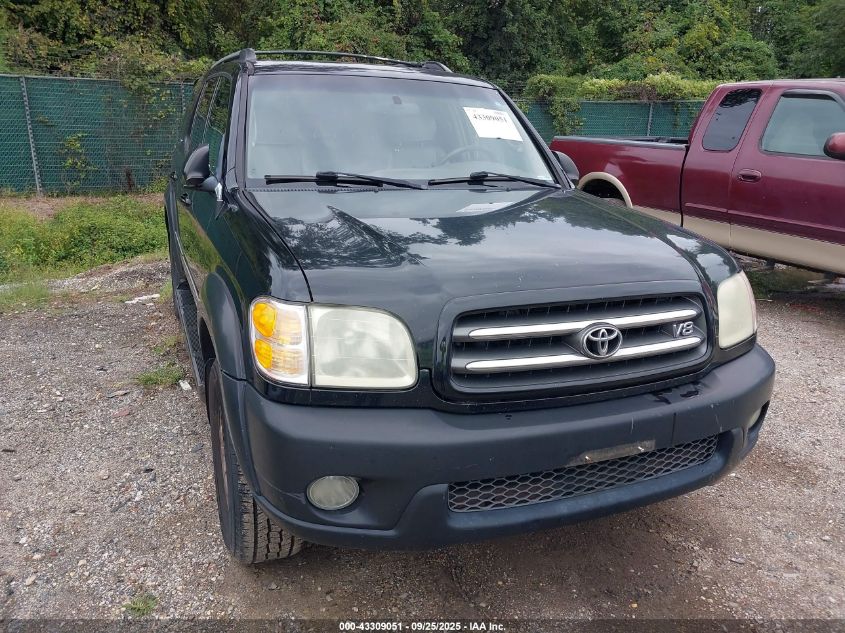 2004 Toyota Sequoia Limited V8 VIN: 5TDBT48A44S212861 Lot: 43309051