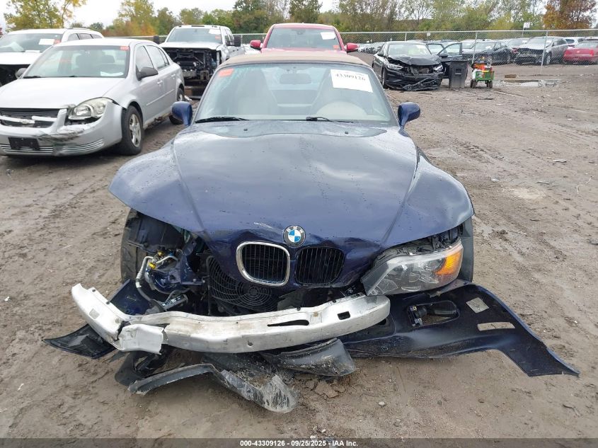 1998 BMW Z3 2.8 VIN: 4USCJ3334WLC15189 Lot: 43309126