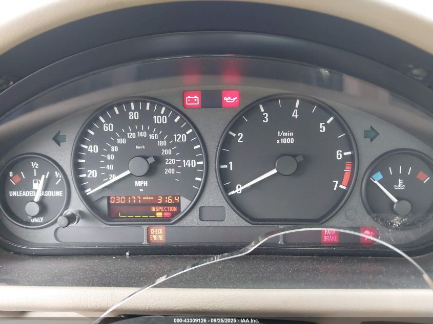 1998 BMW Z3 2.8 VIN: 4USCJ3334WLC15189 Lot: 43309126