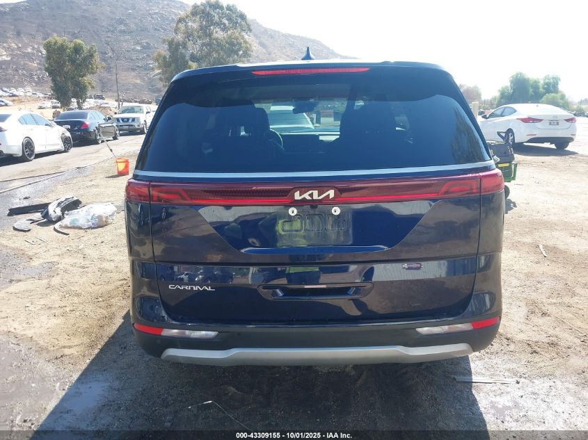 2024 Kia Carnival Mpv Lx Seat Package VIN: KNDNB4H33R6328481 Lot: 43309155