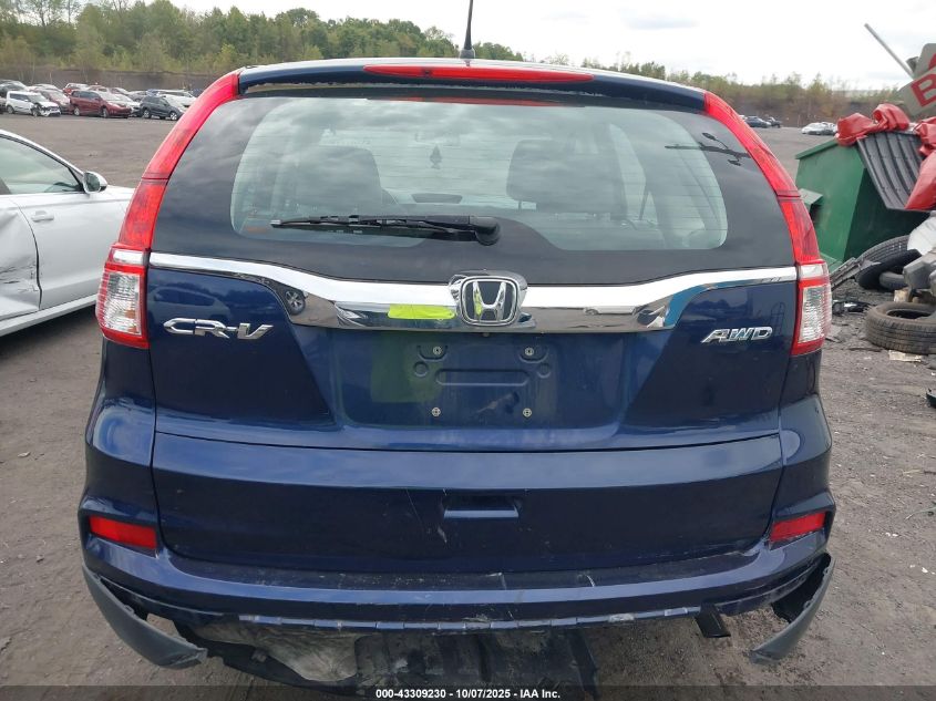 2015 Honda Cr-V Lx VIN: 5J6RM4H35FL113199 Lot: 43309230
