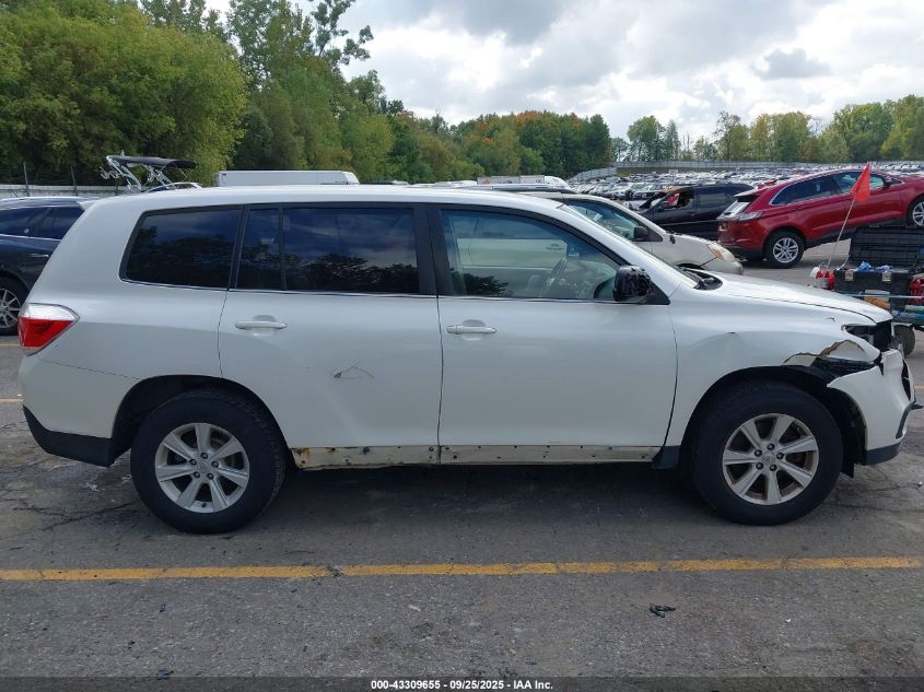 2013 Toyota Highlander Base V6 VIN: 5TDBK3EH0DS225394 Lot: 43309655