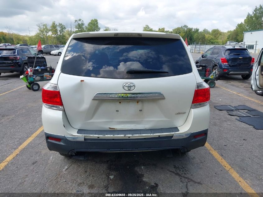 2013 Toyota Highlander Base V6 VIN: 5TDBK3EH0DS225394 Lot: 43309655