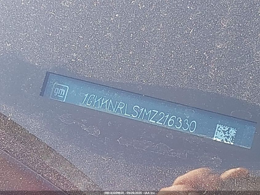 2021 GMC Acadia Awd Sle VIN: 1GKKNRLS1MZ216330 Lot: 43309928