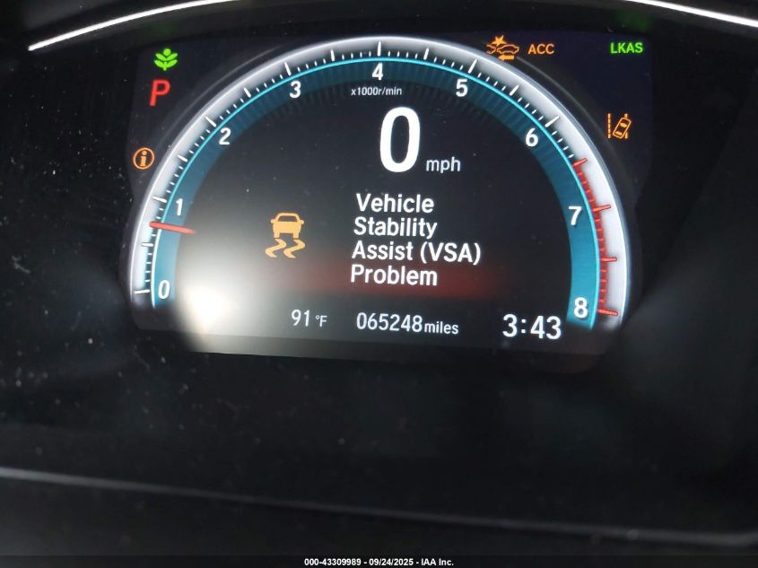 2020 Honda Civic Ex-L VIN: SHHFK7H89LU210057 Lot: 43309989