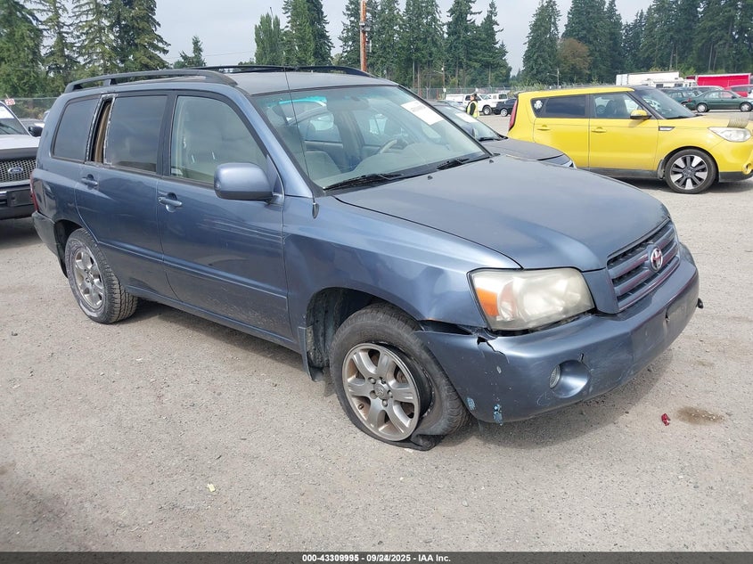 2006 Toyota Highlander V6 blue other gasoline JTEDP21A960103468 photo #1