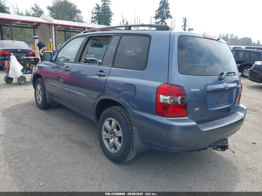 2006 Toyota Highlander V6 blue other gasoline JTEDP21A960103468 photo #4