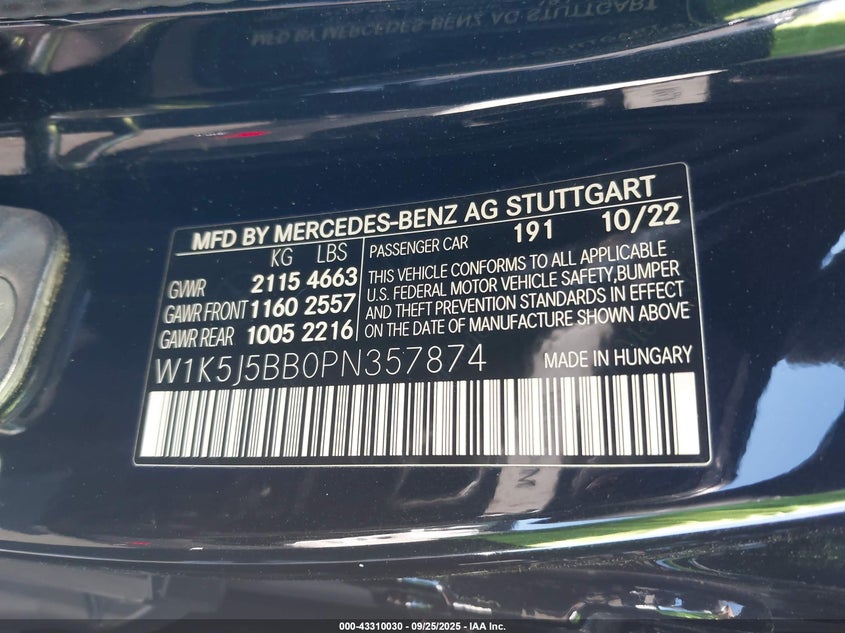 2023 MERCEDES-BENZ AMG CLA 35 4MATIC - W1K5J5BB0PN357874