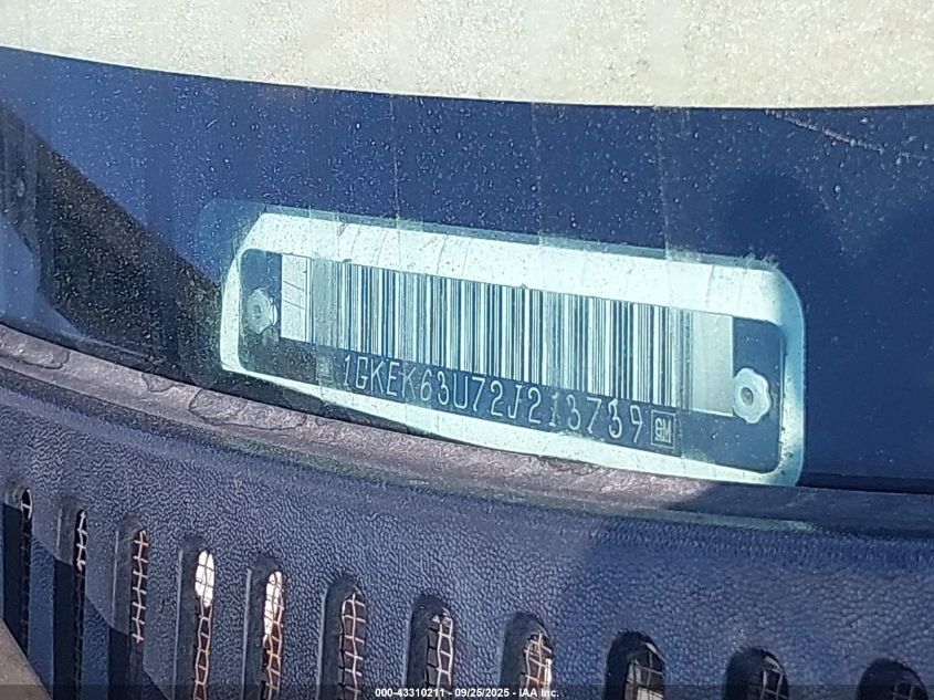 2002 GMC Yukon Denali VIN: 1GKEK63U72J213739 Lot: 43310211